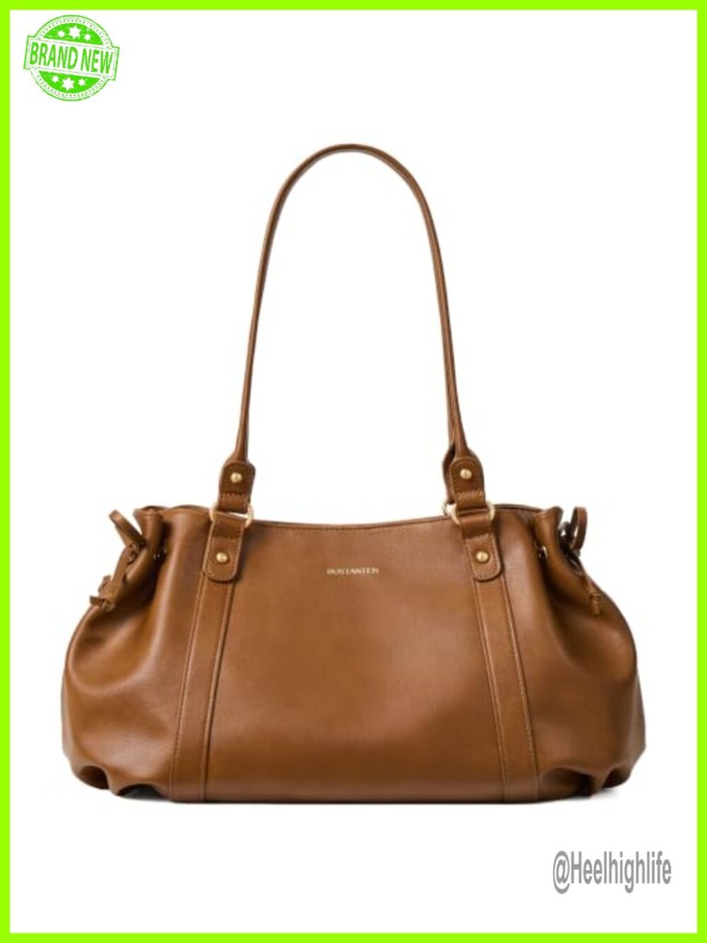 Slouchy Hobo Shoulder Bag Vegan Leather Large Drawstring Tote